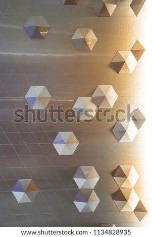 abstract gold hexagonal pattern for texture and background
