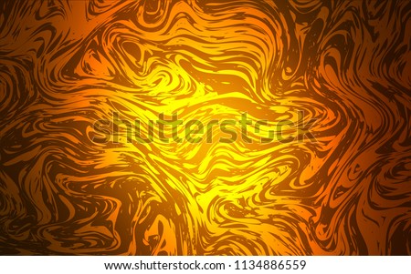 Dark Orange vector pattern with bent lines. Creative illustration in halftone marble style with gradient. A completely new template for your business design.