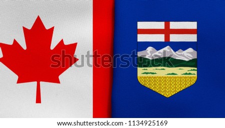 Flag of Canada and Alberta