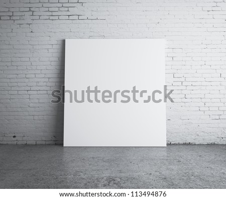 blank picture hanging on wall