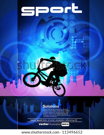 Biker. Vector illustration