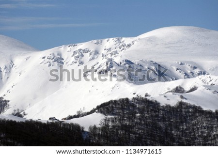Hut in Stara planina mountains, Bulgaria, winter