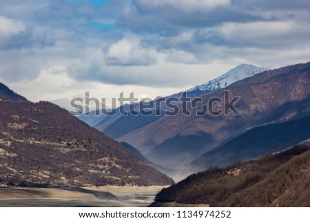 spring mountain landscape in Georgia,