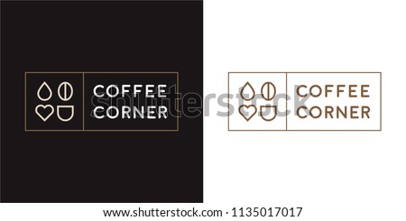 Coffee corner logo Design with modern and vintage concept Royalty-Free Stock Photo #1135017017