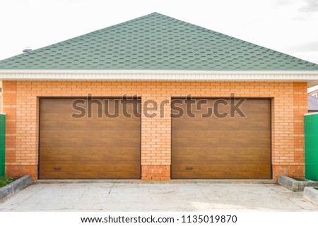 Double gates to the garage