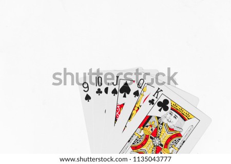 Playing Cards full deck white background mockup