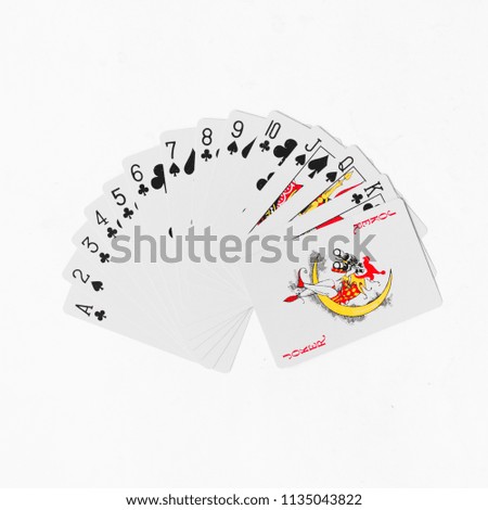 Playing Cards full deck white background mockup