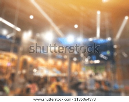 Blurred background of restaurant, dinner restaurants decoration style