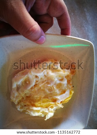 Fried egg not nice to see