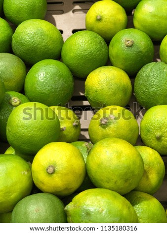 lime harvest for food background