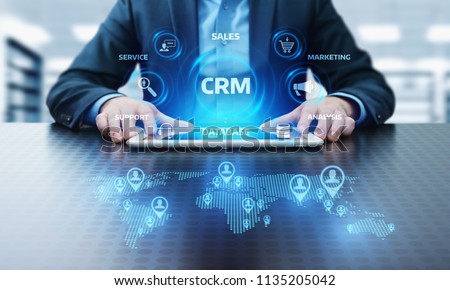 CRM Customer Relationship Management Business Internet Techology Concept. Royalty-Free Stock Photo #1135205042
