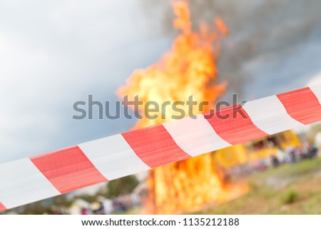 protective tape before fire