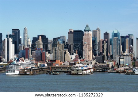   New York City Riverfront Skyline                              