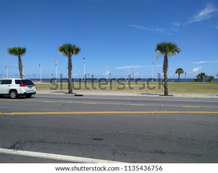 Myrtle Beach With Flags in the background of all 50 states.