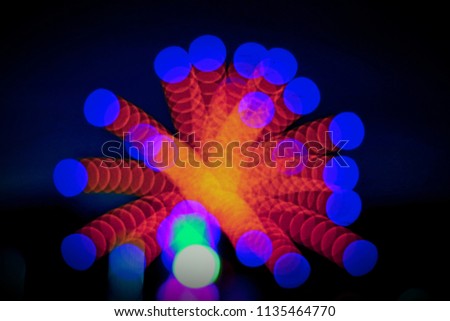 scenic blurred decor lighting from far away outdoor carnival event at night so beautiful pattern for abstract background