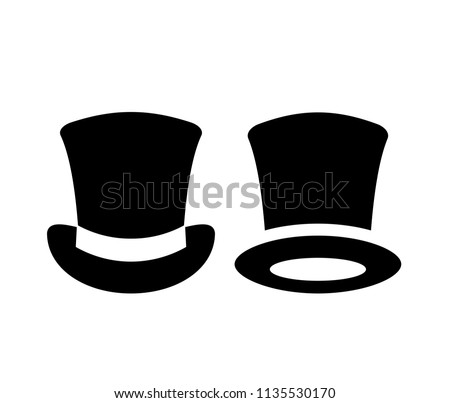 Tophat vector icon isolated on white background
