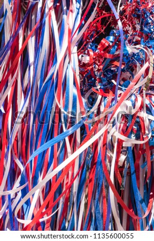 Red, White and Blue Patriotic July 4th Streamers