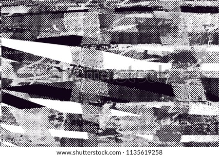 Distressed background in black and white texture with nets, spots, scratches and lines. Abstract vector illustration