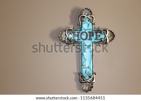 the hope cross on the wall