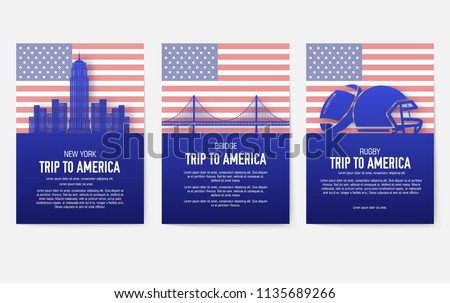Set of USA country ornament illustration concept. Art traditional, poster, book, poster, abstract, ottoman motifs, element. Vector decorative ethnic greeting card or invitation design background.