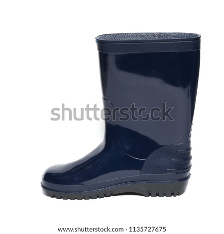 Rubber winter boots isolated on white