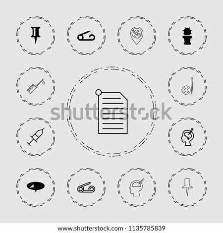 Needle icon. collection of 13 needle filled and outline icons such as pin, cactus, brain surgery, injection, sale location. editable needle icons for web and mobile.
