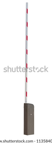 Barrier Gate Automatic system for security on white background