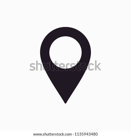 GPS Location icon. Map pointer Flat Vector