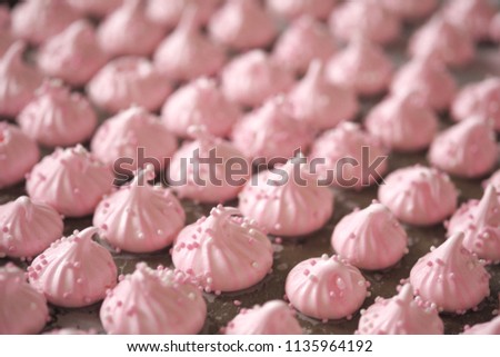 French Meringue in pink