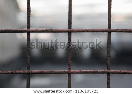 Chain-link square fence texture or background