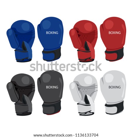 boxing gloves vector collection design