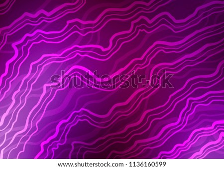 Dark Purple vector background with bent lines. Glitter abstract illustration with wry lines. A completely new template for your business design.