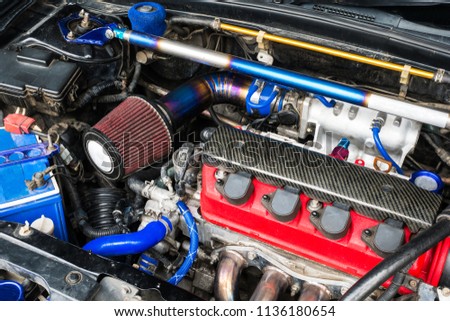 Intake pipe diesel engine racing.Manifold intake filter.