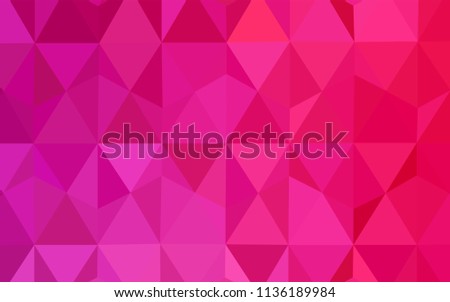Light Pink vector polygon abstract background. Elegant bright polygonal illustration with gradient. Best triangular design for your business.