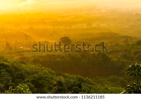 Morning landscape picture before sunrise.