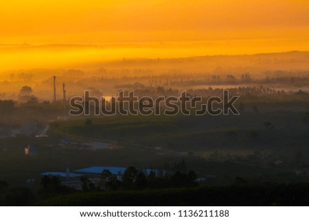 Morning landscape picture before sunrise.
