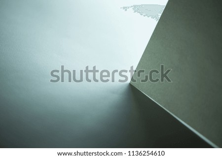 White paper with light and shade