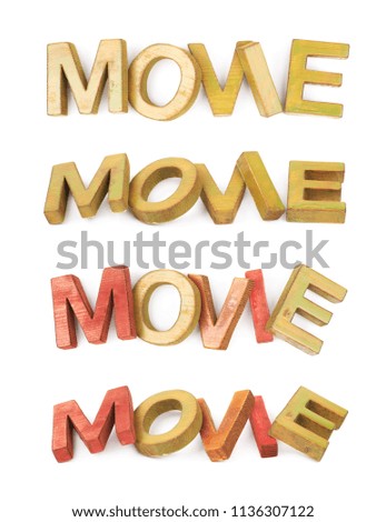 Word made of wooden letters isolated