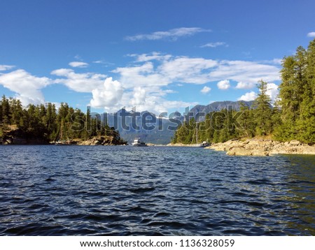 View of Prideaux Haven, in Desolation Sound, British Columbia, Canada