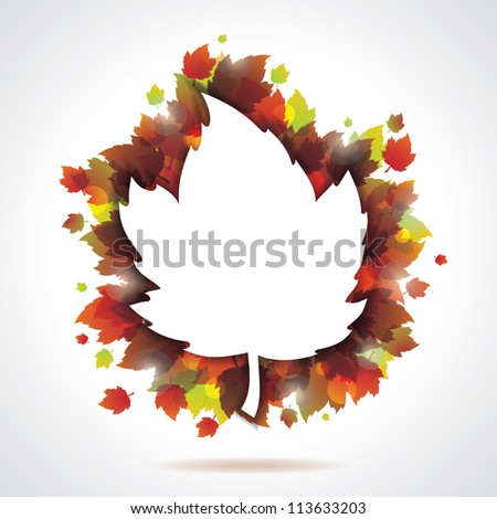 Autumn leaves background with copy space. (JPG version)