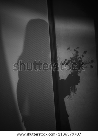 dark woman with flower new photo background