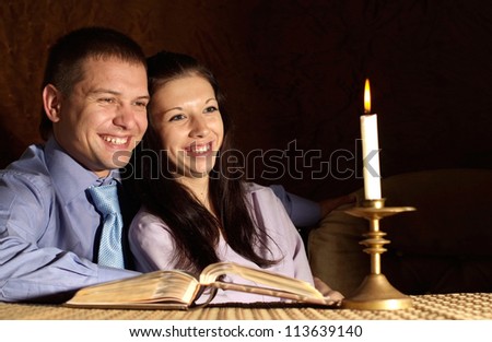 Cute couple enjoying each other's company at home