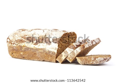 bread isolated on white