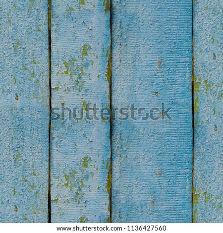 Seamless pattern of old blue wooden plank wall or pavement for design and matte painting
