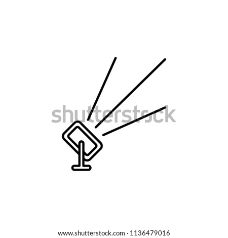 outdoor floodlight. Element of job lighting icon for mobile concept and web apps. Thin line outdoor floodlight can be used for web and mobile on white background