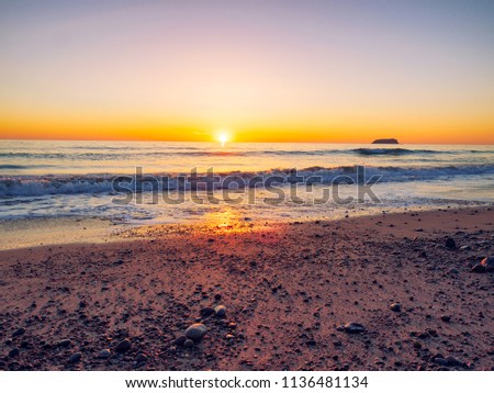 sunset of donegal beach,Ireland