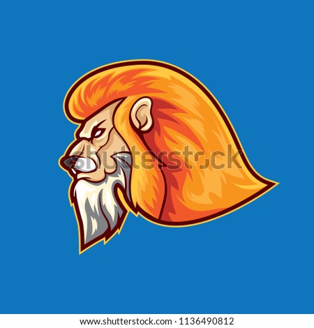 Lion head sport logo mascot
