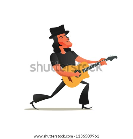 Legend Of Guitarist With Black Hat