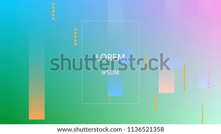 Colorful Background with Simple Geometric Shape. Holographic Colour Gradient. Modern Abstract Background. Vector Illustration.