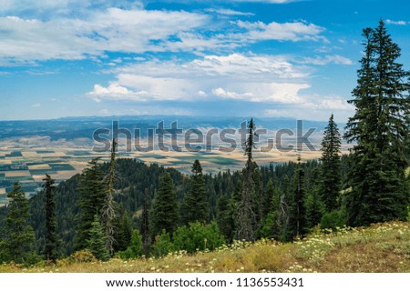 Grande Ronde Valley viewed from Skyline Road near La Grande, Oregon, USA